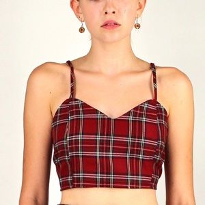 Purr Melrose top and skirt SizeSM  Christmas Plaid